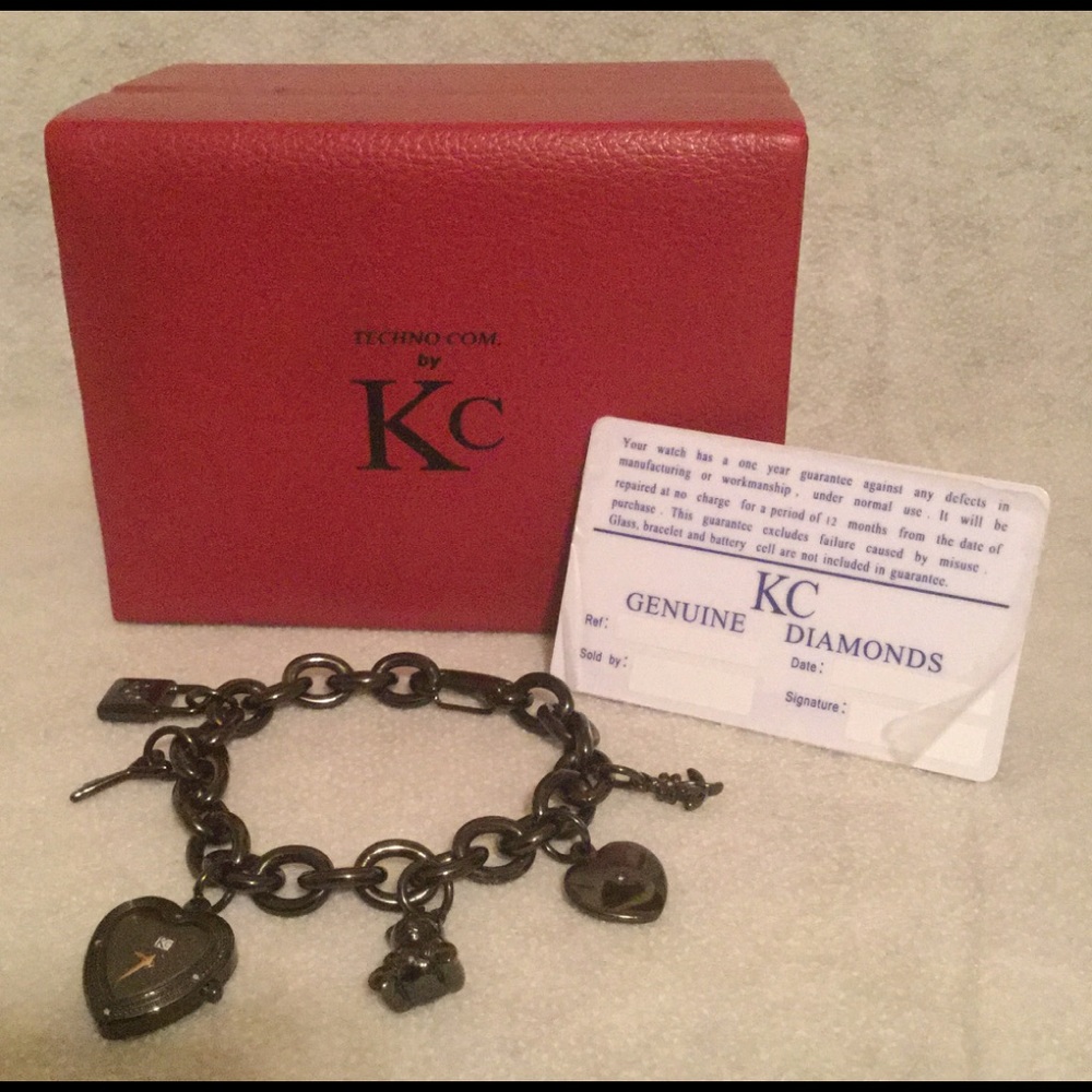 🎈SALE🎈KC Charms Chain Watch w/ Real Diamond